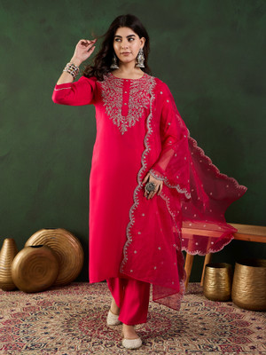 Vastramyaa Women Kurta Pant Attached Dupatta Set