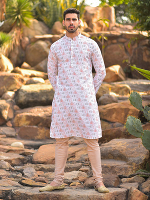 HOUSE OF DEYANN Men Kurta Churidar Set