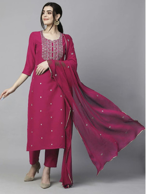 ANJIKI Women Kurti Pant Dupatta Set