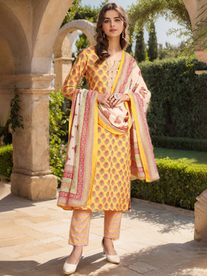 AHIKA Women Kurta Pant Dupatta Set