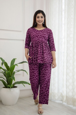 veshviti Women Ethnic Top Pant Set