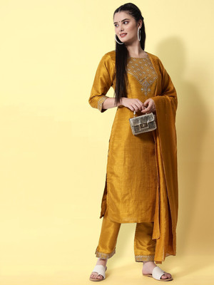 VredeVogel Women Kurti Pant Dupatta Set