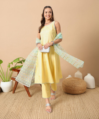 FIORRA Women Kurta Pant Dupatta Set