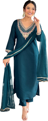 ADHEERA Women Kurti Pant Dupatta Set