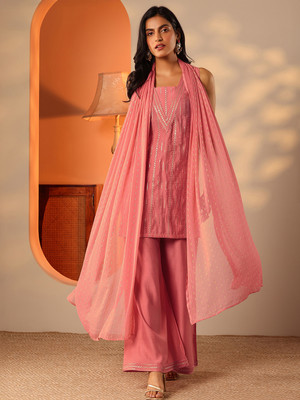 LIBAS Women Kurta Palazzo Dupatta Set