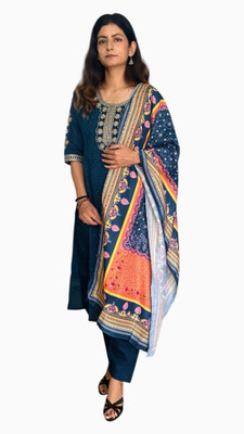 Phyoli Women Kurta Pant Dupatta Set