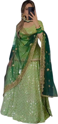 CLOTHTEXTILE Women Ethnic Top Sharara Dupatta Set