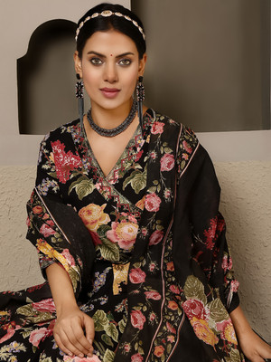 Gulmohar Jaipur Women Kurta Palazzo Dupatta Set