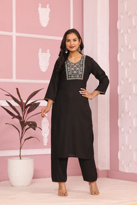 asra productions Women Kurti Pant Set