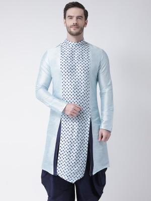 DEYANN Men Printed A-line Kurta(Blue)