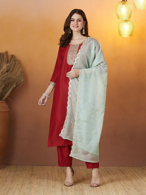MOKOSH Women Kurta Pant Dupatta Set