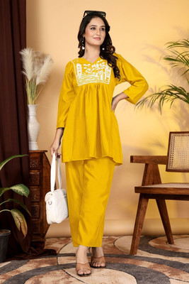 ZAALIMA FASHION Women Ethnic Top Pant Set