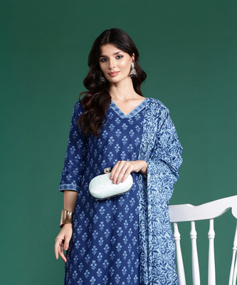 Indo Era Women Kurta Palazzo Dupatta Set