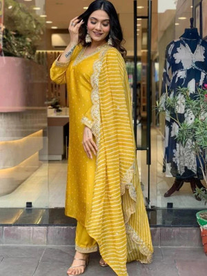PILUDI HOUSE Women Kurti Pant Attached Dupatta Set