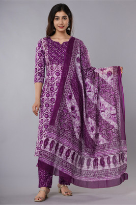 RaghviFab Women Kurta Pant Dupatta Set
