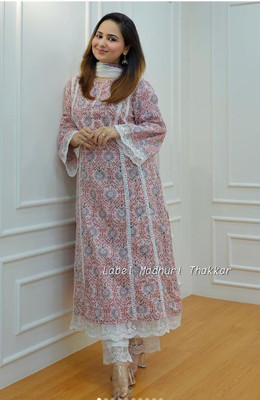 kvkurtis Women Ethnic Top Pant Dupatta Set