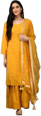 Parevadi Fashion Women Kurti Palazzo Dupatta Set
