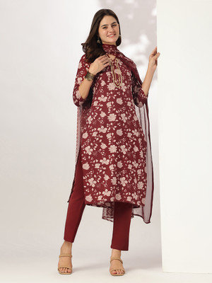 Janasya Women Kurta Pant Dupatta Set