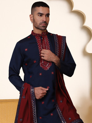 Jompers Men Kurta Salwar Dupatta Set