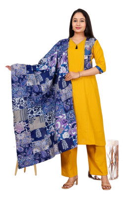 DIA TRENDS Women Kurta Palazzo Dupatta Set