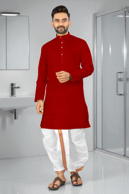 click n buy Men Kurta Dhoti Set