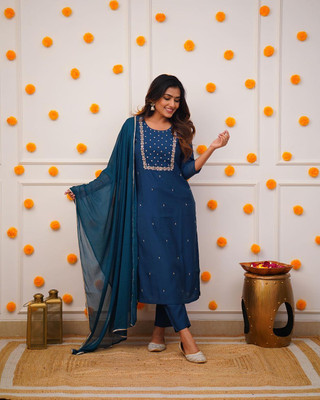 THE52 Women Kurta Pant Dupatta Set