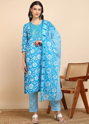 amozo Women Kurta Pant Dupatta Set