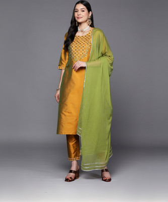 LIBAS Women Kurta Pant Dupatta Set