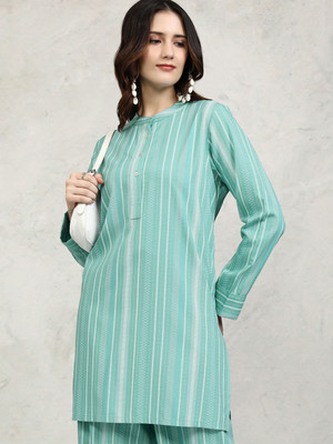 Vishudh Women Ethnic Top Palazzo Set