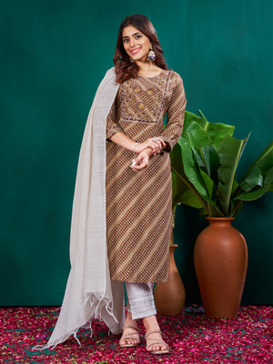 TextileCloth Printed Kurta, Trouser/Pant & Dupatta Set