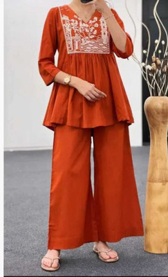 Ppriya Women Ethnic Top Palazzo Set