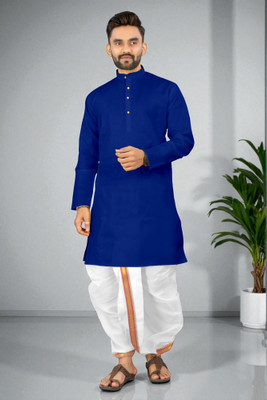 click n buy Men Kurta Dhoti Set