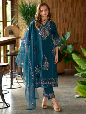 Indo Era Women Kurta Pant Dupatta Set