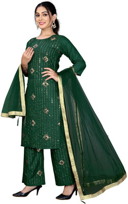 HOC's Women Kurta Palazzo Dupatta Set