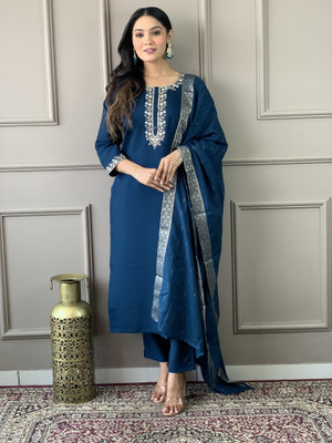 shiv textiles Embroidered Kurta, Trouser/Pant & Dupatta Set