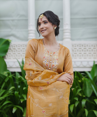 Indo Era Women Kurta Pant Dupatta Set