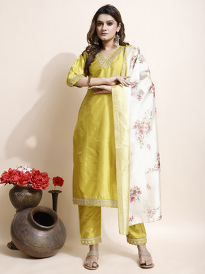 AYUKTA INTERNATIONAL Women Kurti Pant Dupatta Set