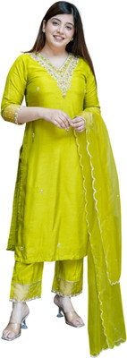 Atoxic Women Kurti Pant Dupatta Set