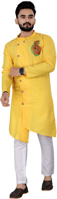 KC KUNJ CREATION Men Kurta Churidar Set