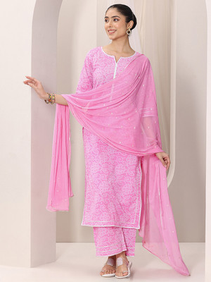 LIBAS Women Kurta Palazzo Dupatta Set