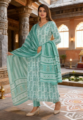 VENUSY Women Kurti Pant Dupatta Set