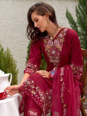 Indo Era Women Kurta Pant Dupatta Set