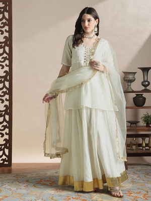 Globus Women Kurti Skirt Dupatta Set