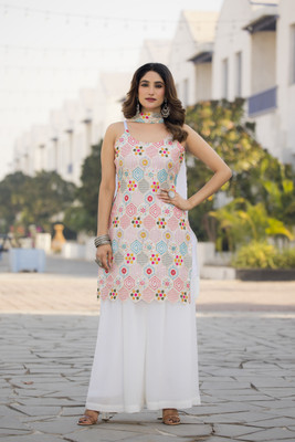 KRISHU ETHNICS Women Kurta Palazzo Dupatta Set