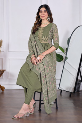 DISHWA FASHION Women Kurti Pant Dupatta Set