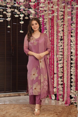 Bajrang fab Women Ethnic Top Pant Dupatta Set