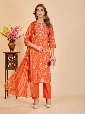 Larqi Women Kurta Pant Dupatta Set