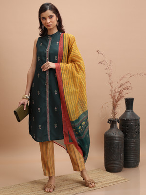Vishudh Women Kurta Pant Dupatta Set