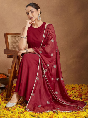 Janasya Women Kurti Pant Dupatta Set