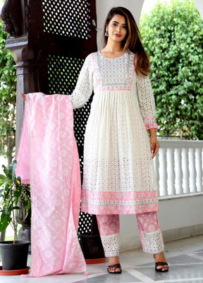 MF HAYAT Women Kurta Pant Dupatta Set